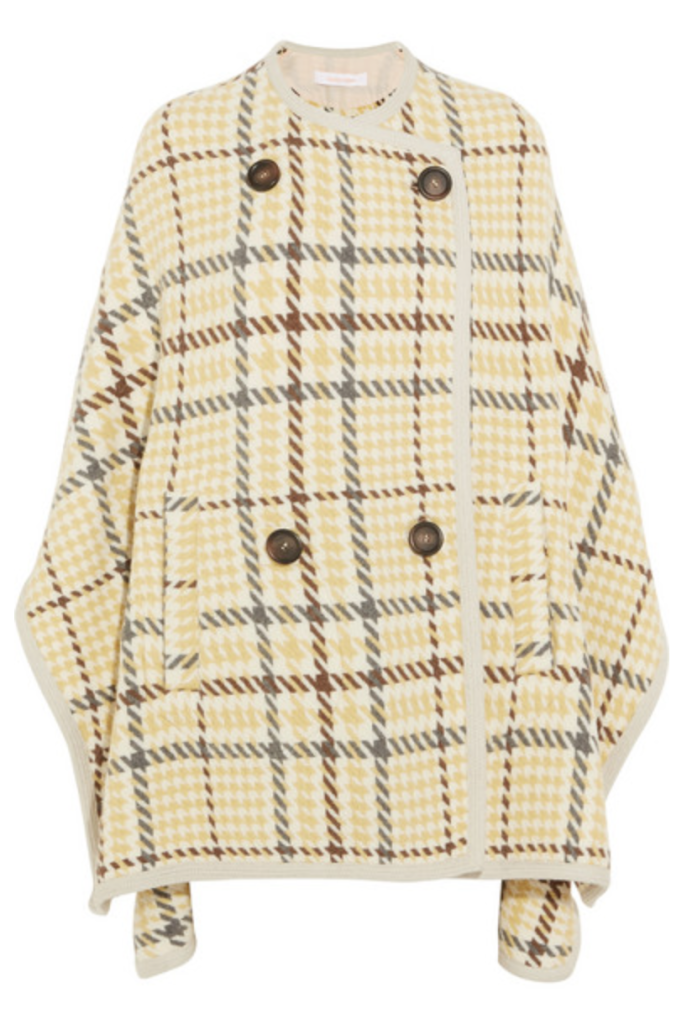 Emulate Cher's classic yellow plaid look with a checked cape. Buy HERE.