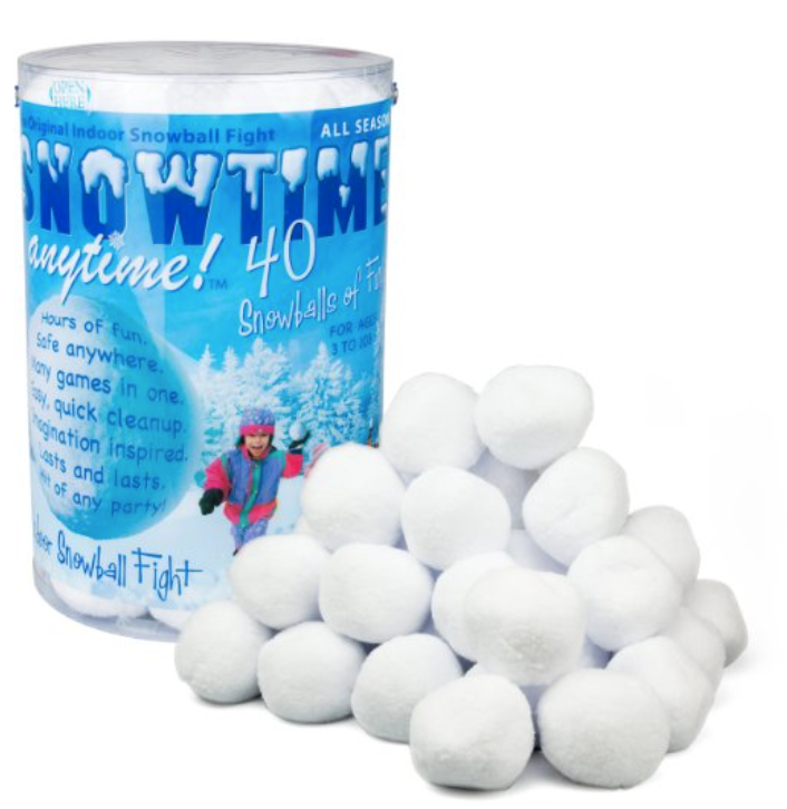 Indoor Snowballs: Little kids- Living in Los Angeles, we could all use some fake snow! $36.95