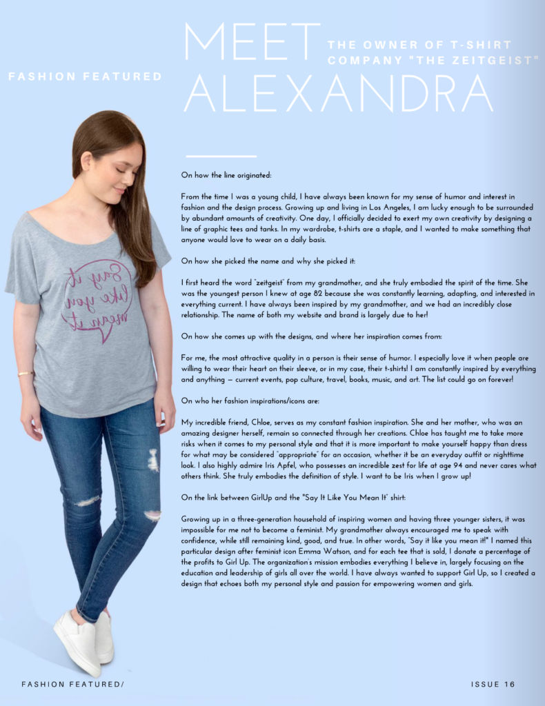 GoldCrown Magazine: Alexandra's interview was featured in the June/July 2016 Issue. 